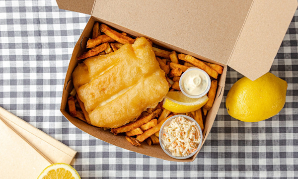 Fish and chips in a box